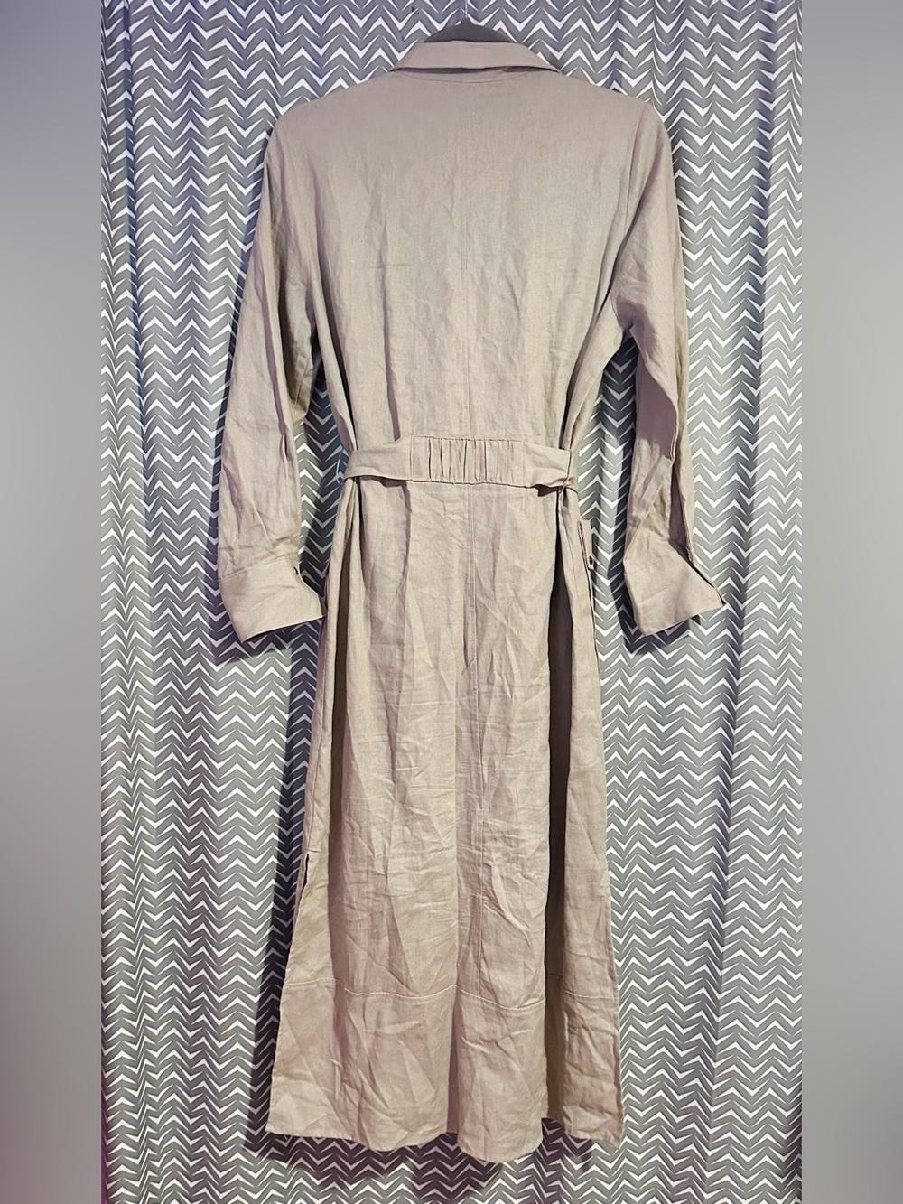 Zara | Linen Blend Midi Dress, Small - Picture 6 of 8